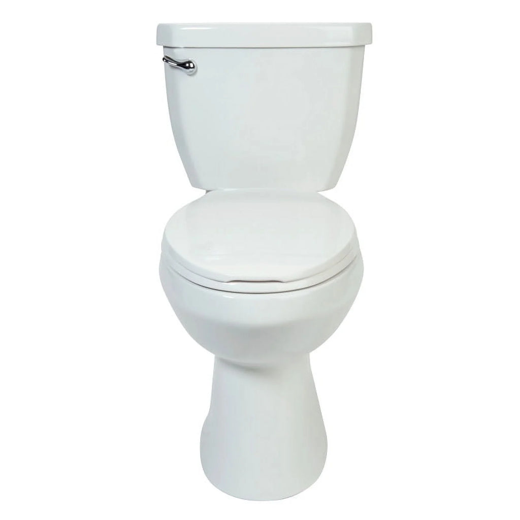 Miseno Two-Piece High Efficiency Toilet With Elongated Ada Height Bowl, Molded Seat, Trip Lever And Wax Ring (1.28 Gpf) White