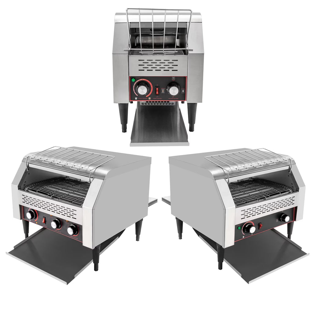 High Efficiency Commercial Conveyor Toaster with 7 Speeds and 3 Modes, 150-450 Slices per Hour, Ideal for Cafes, Buffets, and Coffee Shops