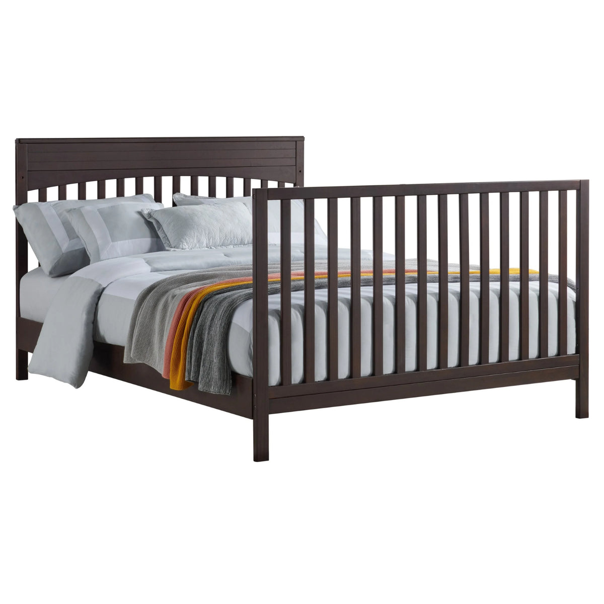 Oxford Baby Harper 4-in-1 Convertible Crib, Dove Gray, GREENGUARD Gold Certified, Wooden Crib