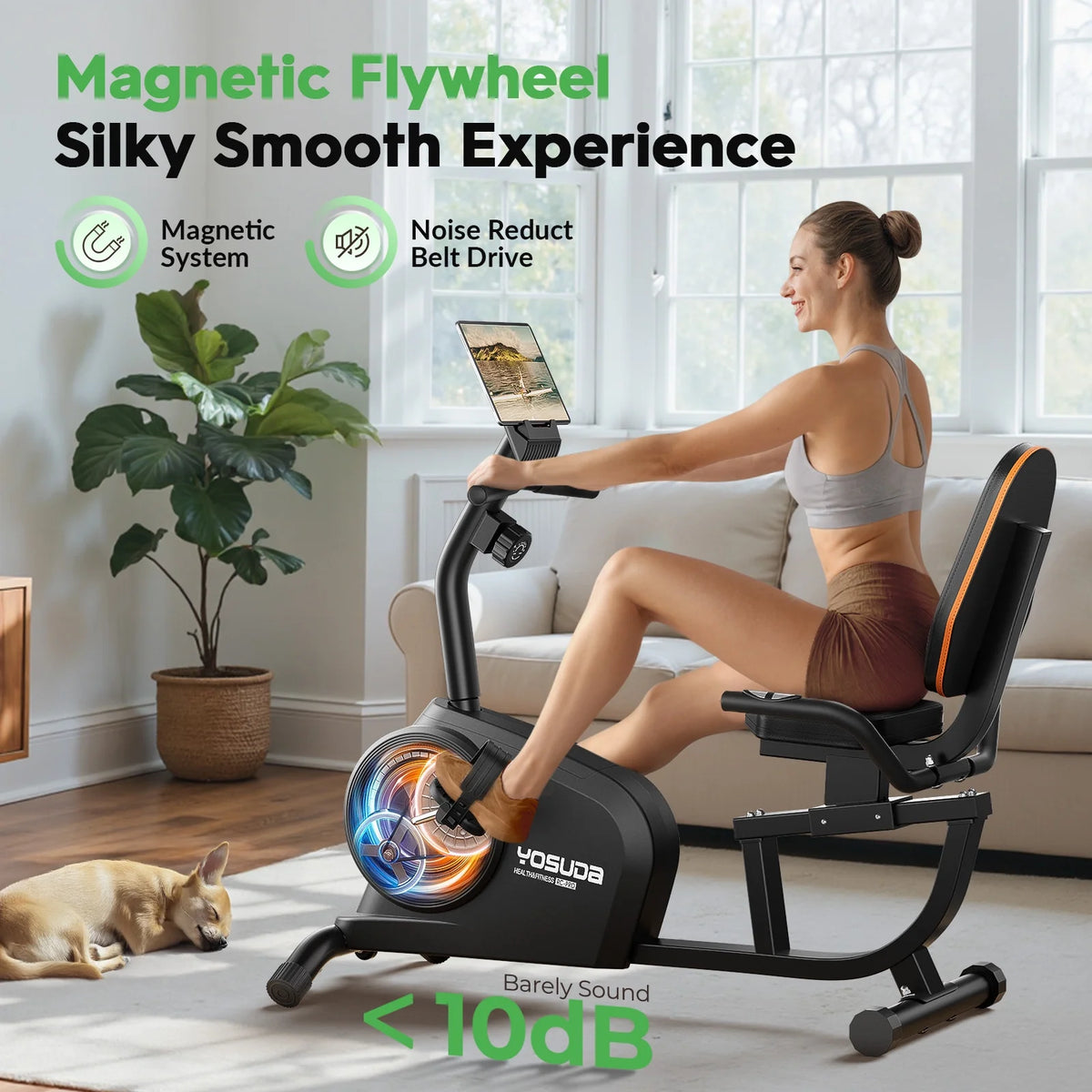Yosuda Recumbent Exercise Bike for Senior for Home with 350lbs Capacity