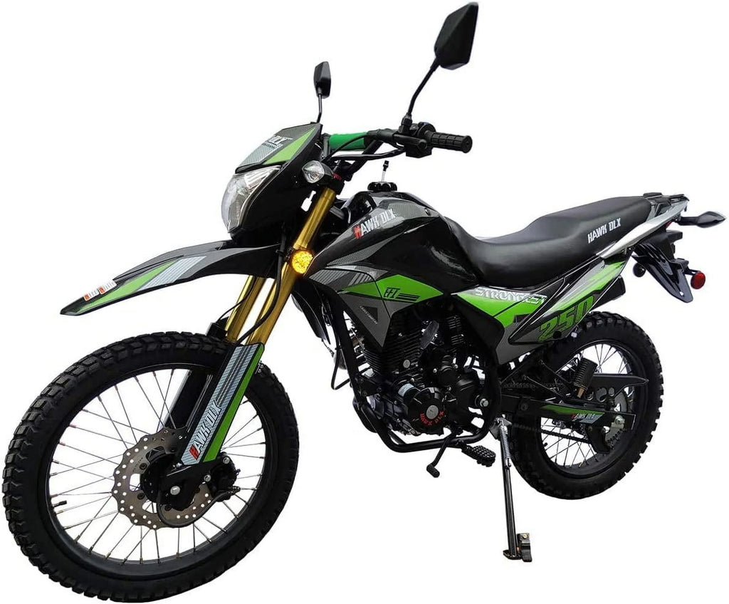 RPS Hawk DLX 250 cc EFI Fuel Injection Enduro Dirtbike gas Bike Hawk EFI Deluxe Gas Motorcycle - Choose your color