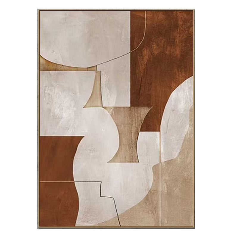 Brown Abstract Painting Wabi Sabi Wall Art Minimalist Painting Neutral Abstract Art Lare Earth Tone Modern Painting Home Decor