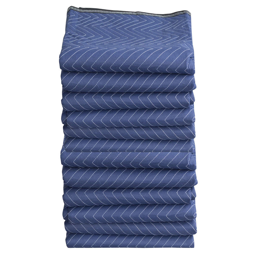Buffalo Tools 72 x 80 inch Reversible Moving Blanket Set - 12 Pack