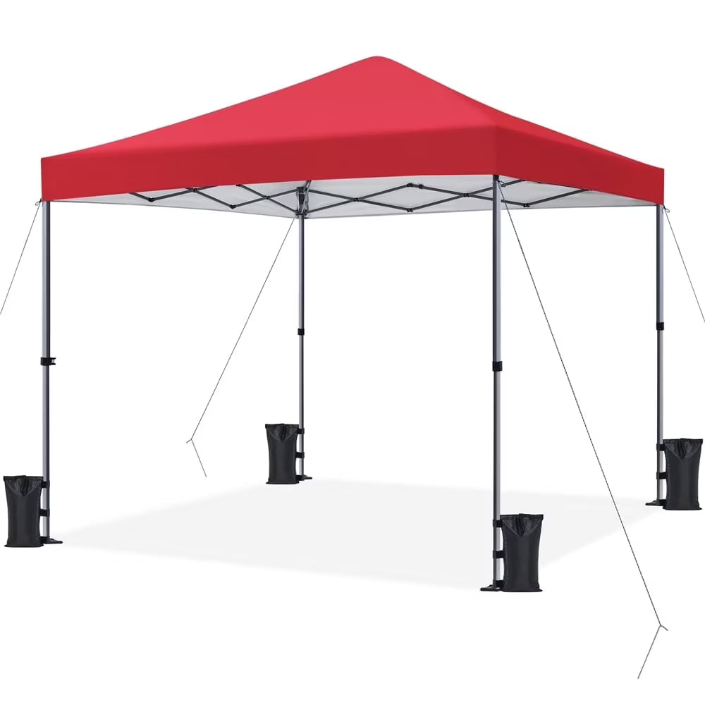 Topeakmart 12x12ft Commercial Pop-up Canopy Tent with Adjustable Height for Outdoor, White