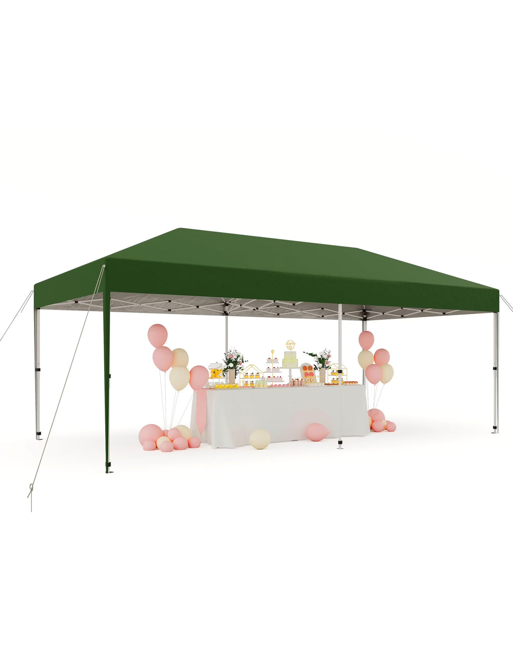 10x10FT/10x20FT Canopy Tent Pop Up Canopy, Commercial Instant Setup Canopy with 210D Fabric, Heavy Duty Commercial Instant Craft Fair Tent for Farmer Market, Vendor, Party, Event