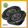 x2 Pioneer TS-A2000LD2 8" 250W RMS Power 2 Ohms DVC Shallow Mount Car Subwoofer