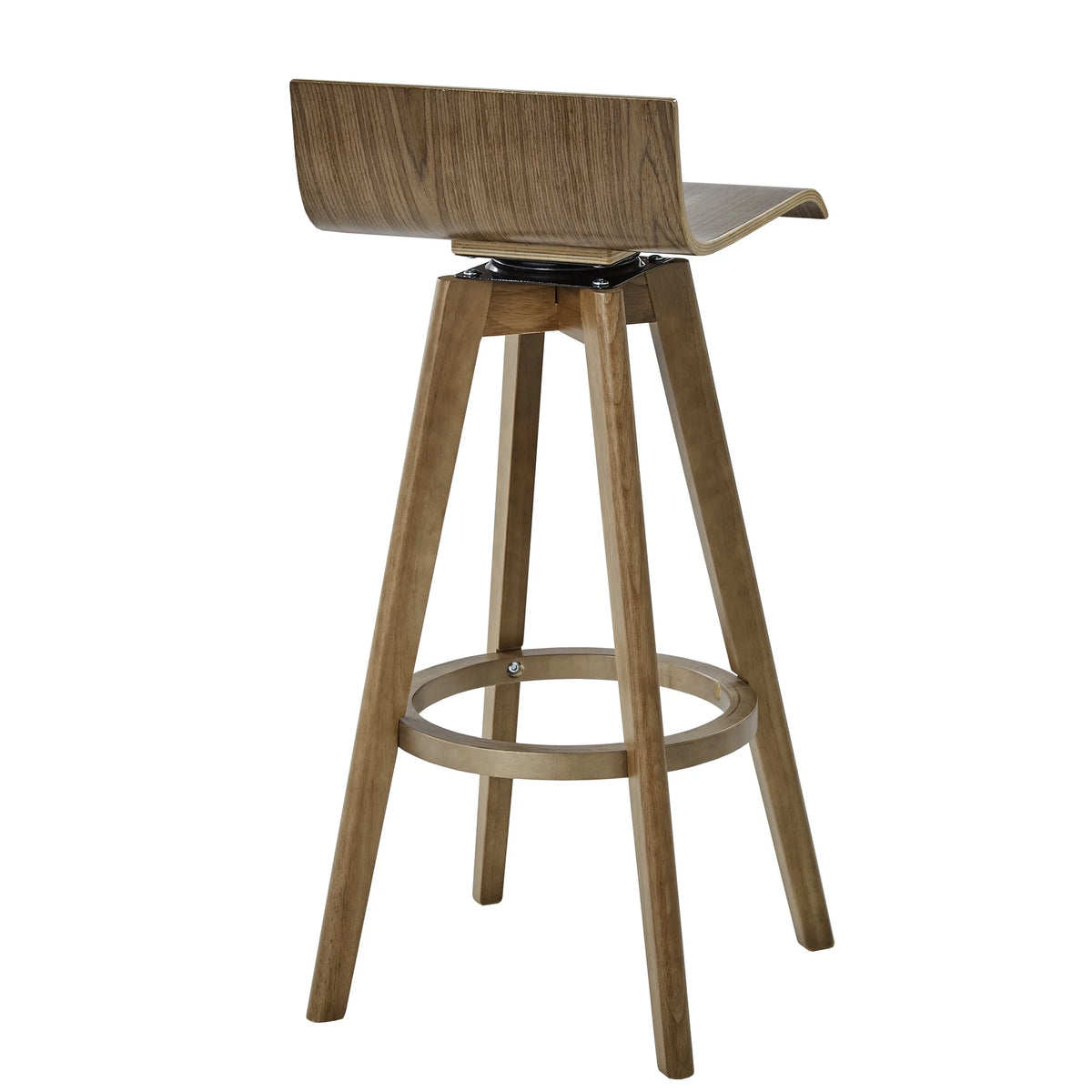 Weston Home Aleksi Modern Wood 29-inch Swivel Bar Stool, Set of 2, Natural