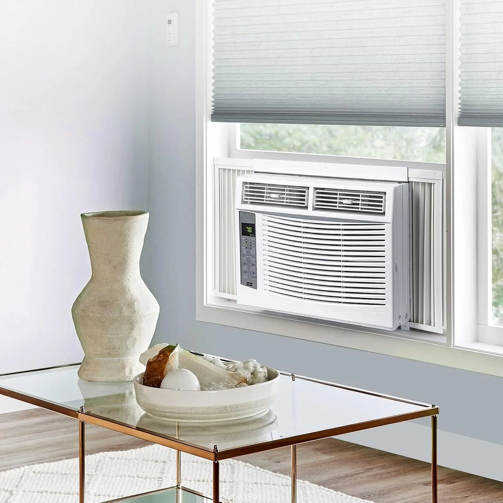 GAOMON Smart 6000 BTU Window Air Conditioner �C WiFi-Enabled AC with Remote & App Control, Timer, Sleep Mode, Easy Install Kit, Cools Rooms Up to 350 Sq. Ft, 115V, White