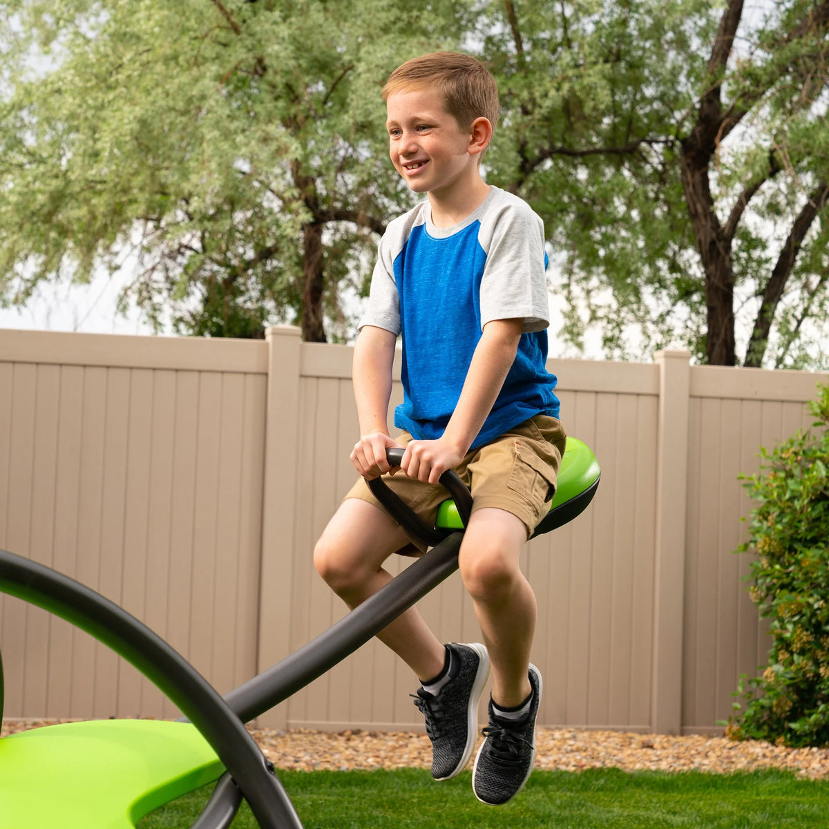 Lifetime Kid's Oval Metal Teeter Totter Seesaw, Lime Green (90993)