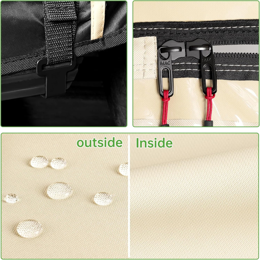 10L0L 2 Passenger Golf Cart Enclosures Fit EZGO TXT RXV, Waterproof Driving Cover Black Golf Cart Accessories