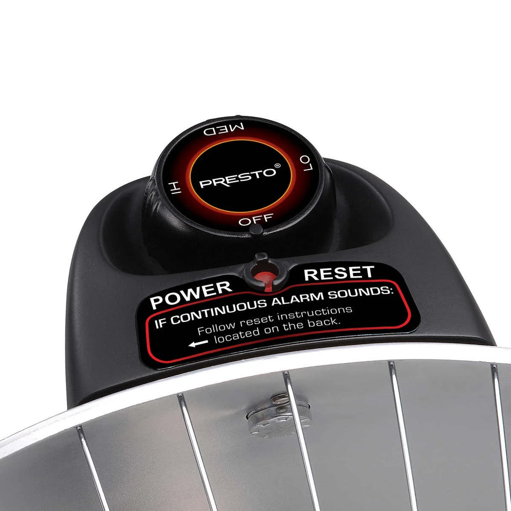 Presto Heat Dish Plus Parabolic Electric Heater, Black