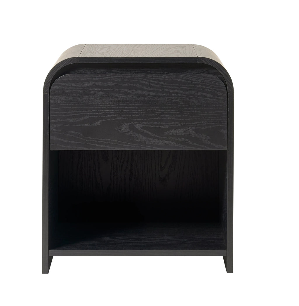 Better Homes & Gardens Juliet Nightstand with USB, Rich Black Finish