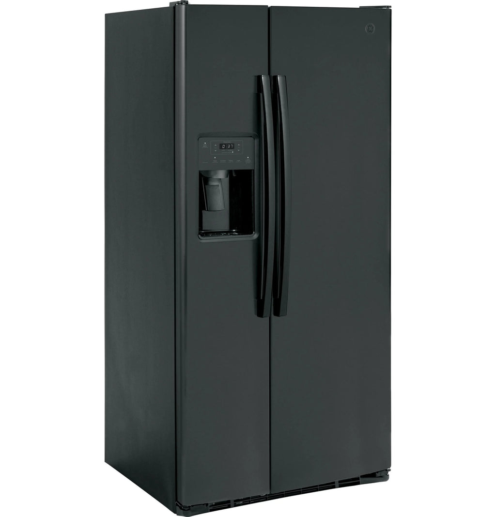General Electric Side by Side Freestanding Refrigerator, Black