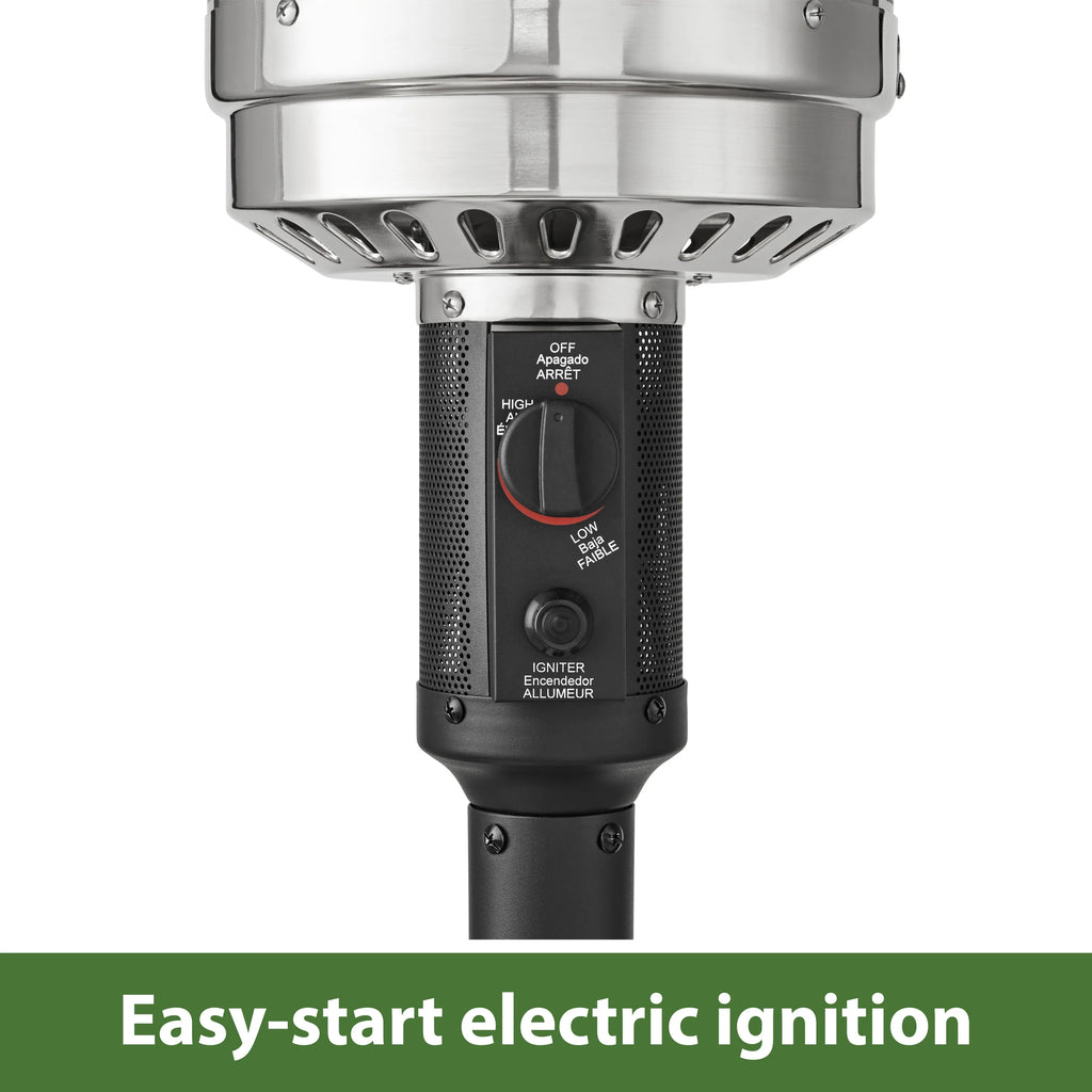 (3 pack) Mainstays 48,000 BTU Freestanding Metal Propane Patio Heater, Black