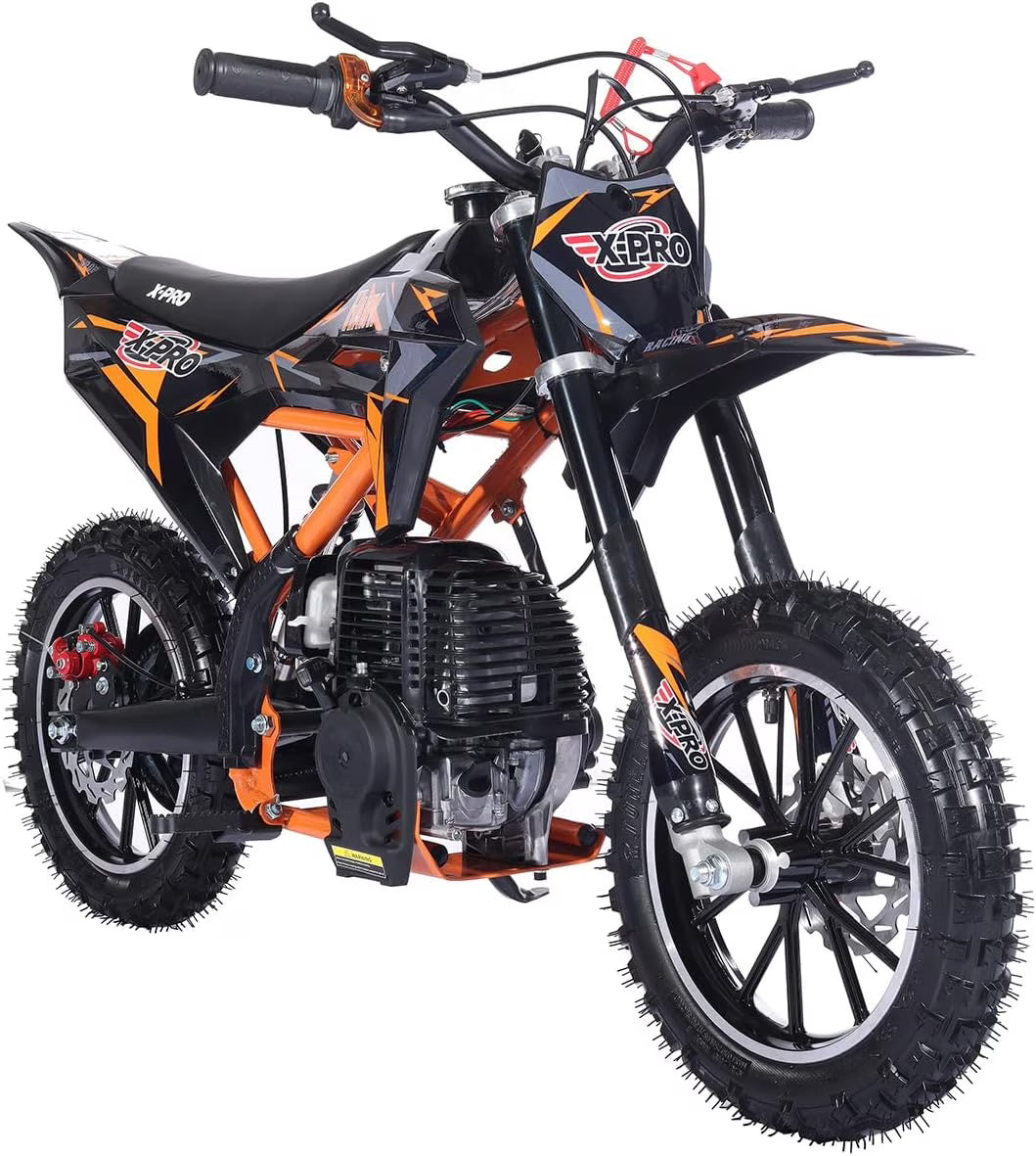 X-Pro Brand New Upgraded Hawk 40cc Gas Powered 4 Stroke Mini Pit Dirt Bike with Pull Start for kids 10" Wheels