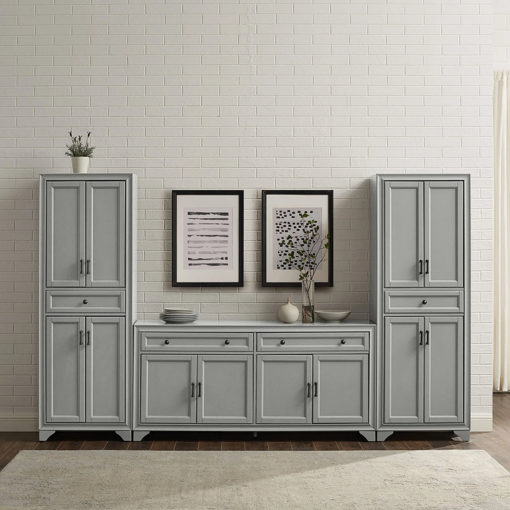 Crosley Tara 3 Piece Sideboard And Pantry Set