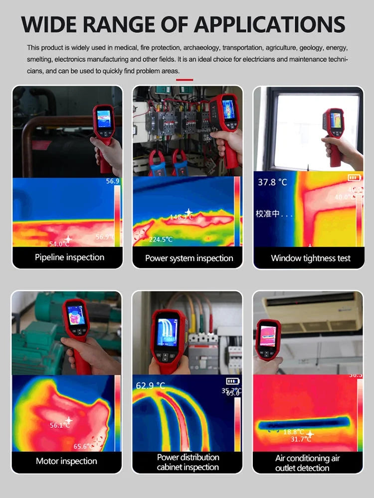 UNI-T UTI120S Thermal Imaging Camera 120x90 IR Resolution 10800 Pixels -20~400�� 2 Meter Drop Durability IP54 Rechargeable 16GB MicroSD