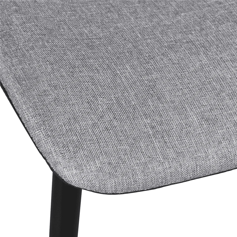Yaheetech Set of 4 Dining Chairs for Kitchen Living Room,Gray, (Linen, PVC)