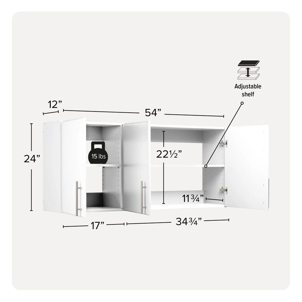 Prepac Elite 54" Wall Cabinet, White