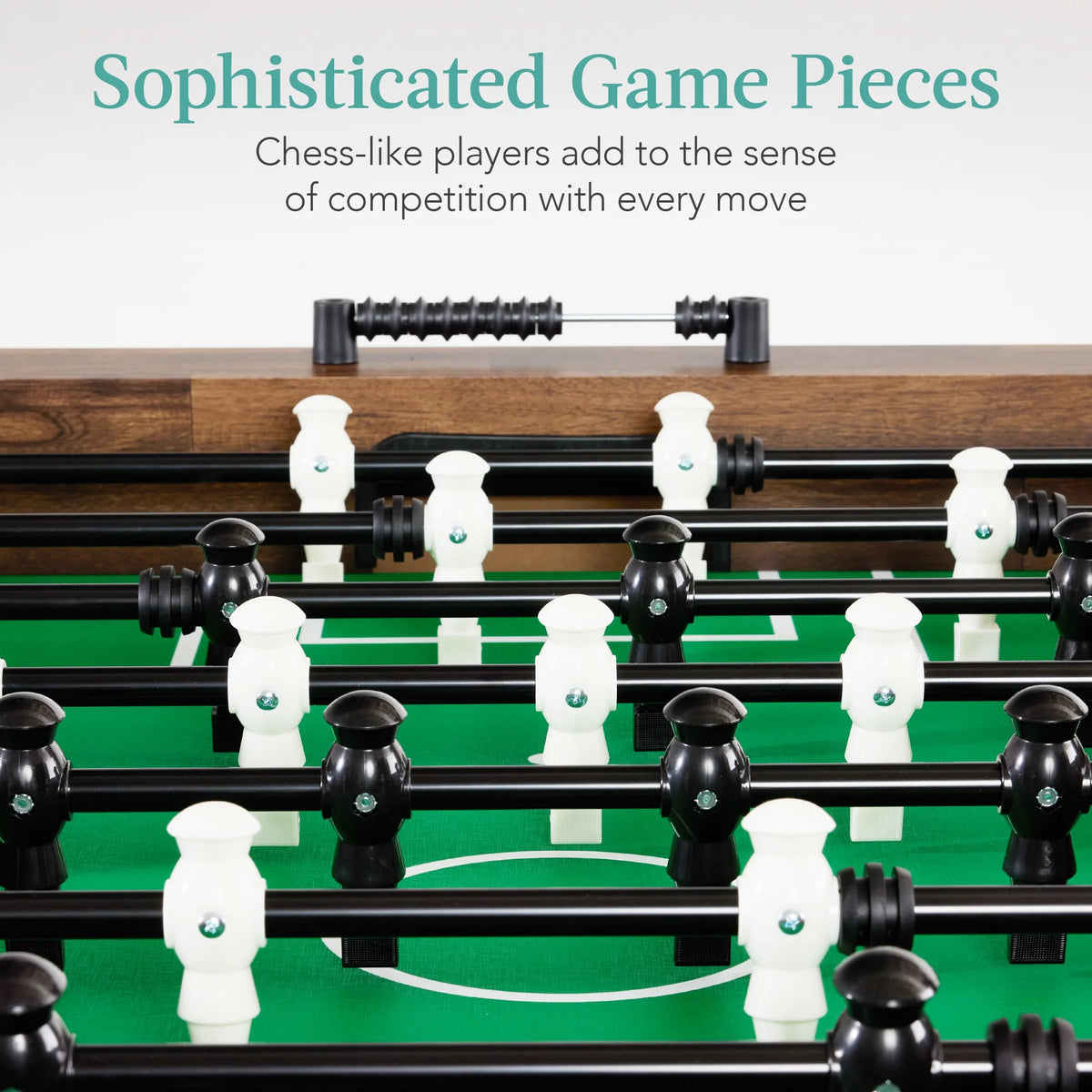 Best Choice Products Large 54in Full-Size Foosball Table for Home, Game Room w/ 2 Balls, 2 Cup Holders - Natural