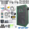 Vanleno Upgraded 48"x 24"x 80" Complete Grow Tent Kit, Full Spectrum LED Grow Light