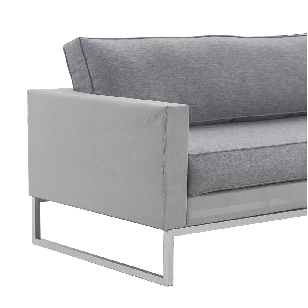 Elle Decor Tropez 2 Pc Outdoor Patio Sectional Set with Cushions, Gray