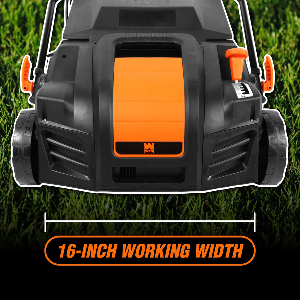 WEN 2 in 1 16�� 15 amp Corded Electric Self Propelled Walk-Behind Dethatcher and Scarifier