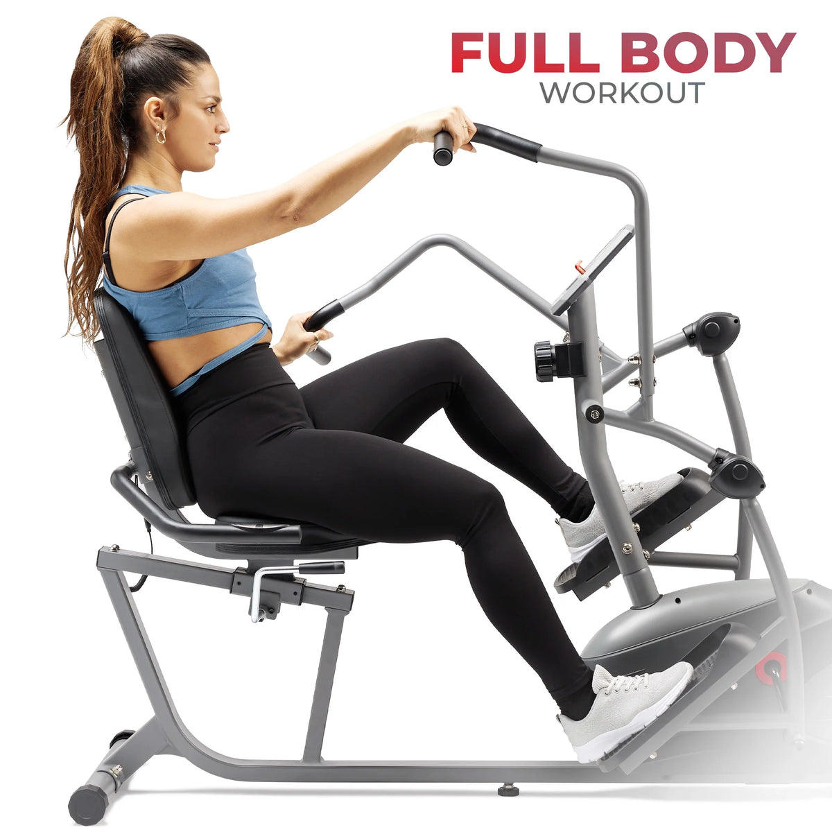 Sunny Health & Fitness Performance Interactive Series Recumbent Elliptical Trainer
