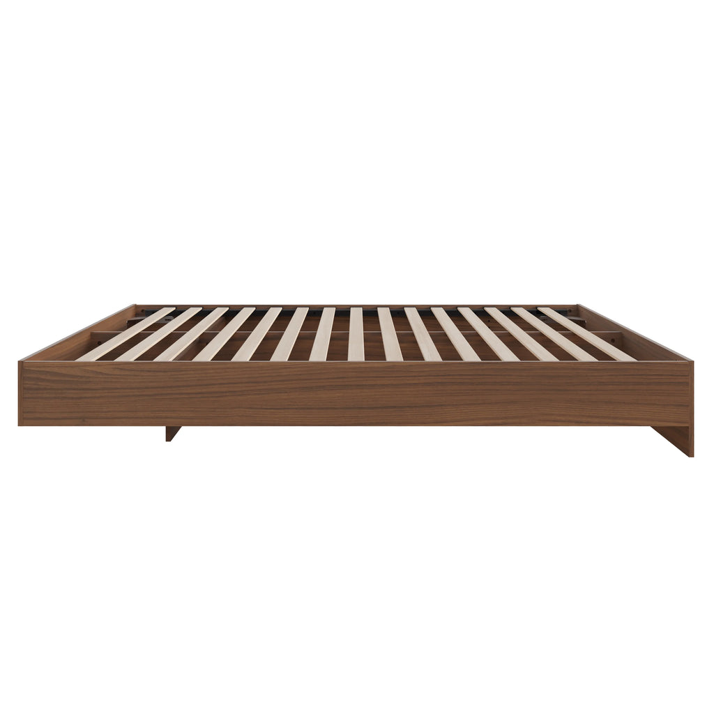Nexera Full Size Platform Wood Bed Frame, Walnut