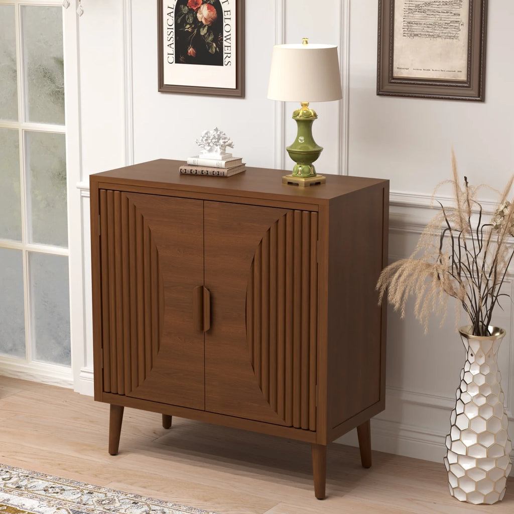 COSIEST Vintage Sideboard Cabinet, Farmhouse Buffet with Adjustable Shelf for Kitchen, Dining Room, Living Room