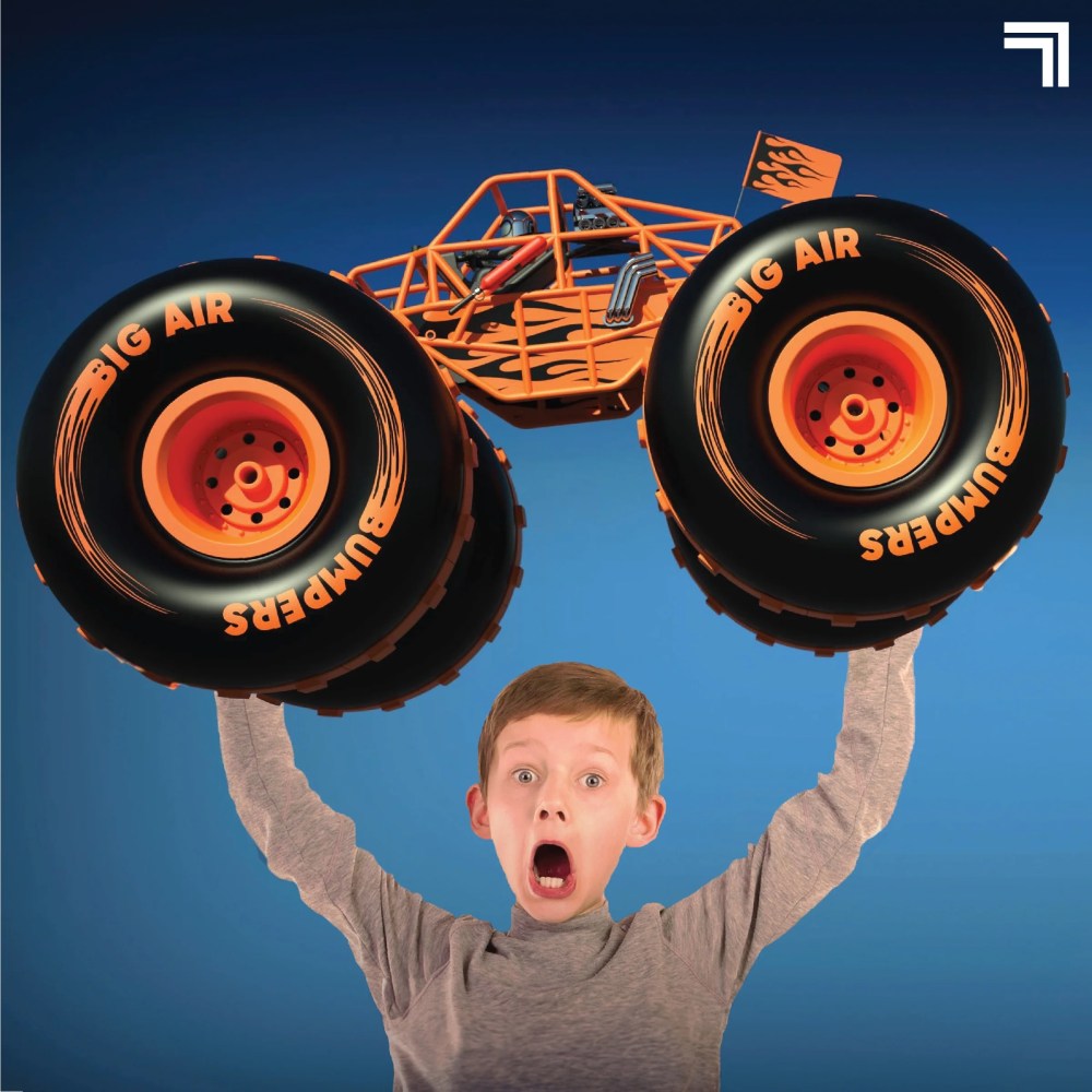 Sharper Image® 4×4 Giant Crusher Remote Control 4WD Truck. High-Speed Off-Road Monster Truck. Orange