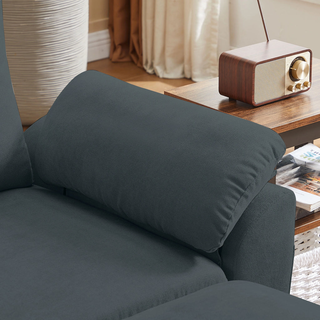Pingliang Home Sectional Sofa Couch with Storage Ottoman,Modern 3 Seat L Shaped Sofa Couch for Living Room Apartment Studio Office