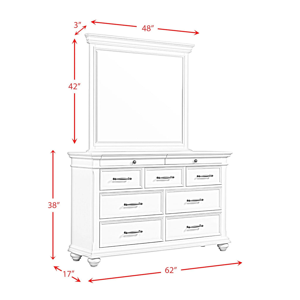 Picket House Furnishings Brooks Queen Platform Storage 6PC Bedroom Set in Grey
