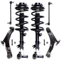 cciyu Struts Suspension Kit for Hyundai for Santa Fe 2001-2006 , Includes Complete Struts Assembly Control Arm and Ball Joint Assembly Stabilizer Bar Link Kit Tie Rod End