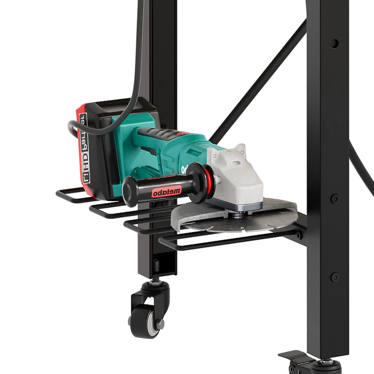 DEXTRUS Multifunctional Workbench with Wheels, 59.1" x 23.6" with Pegboard Worktable w/ Power Outlets, A3 Steel Work Bench For Garage max. Heavy Duty Workbench 2000lbs Weight Capacity