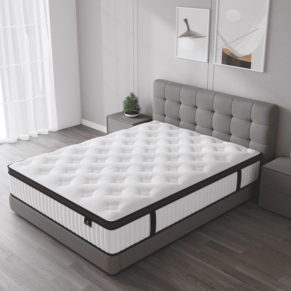 Madevos Full Mattress in a Box, 12 inch Memory Foam individual Pocket Spring Hybrid Mattress - Medium Firm Support with Soft & Breathable