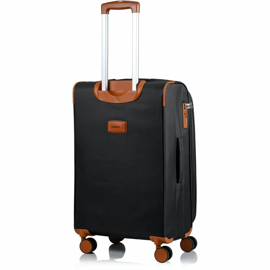 CHAMPS Classic Collection, 3-piece Softside Luggage set, Black