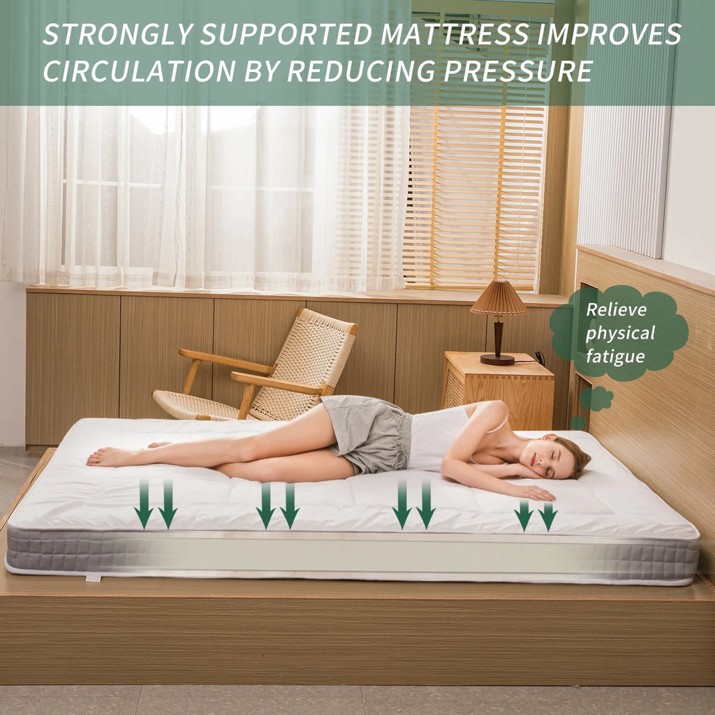 Futon Mattress, Padded Japanese Floor Mattress Quilted Bed Mattress Topper, Extra Thick Folding Sleeping Pad, Dark Grey, Twin