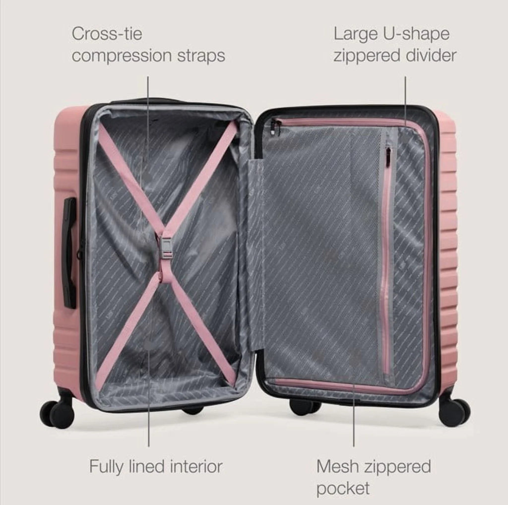 U.S. Traveler Boren Hardside Rugged Spinner Luggage, Lavender, 30" Checked Large