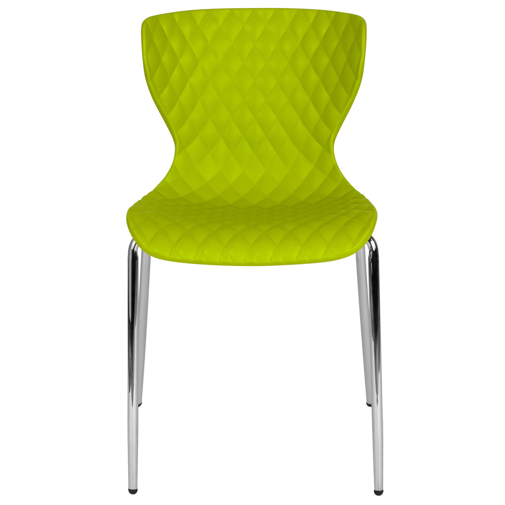 Flash Furniture 4 Pack Lowell Contemporary Design Orange Plastic Stack Chair