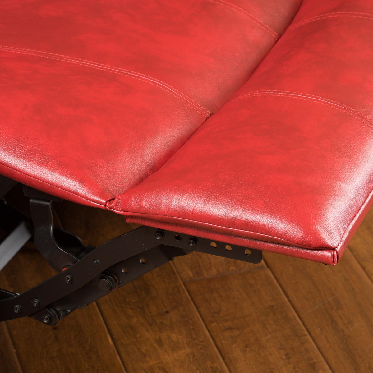 Noble House Haden Faux Leather Glider Recliner, Red