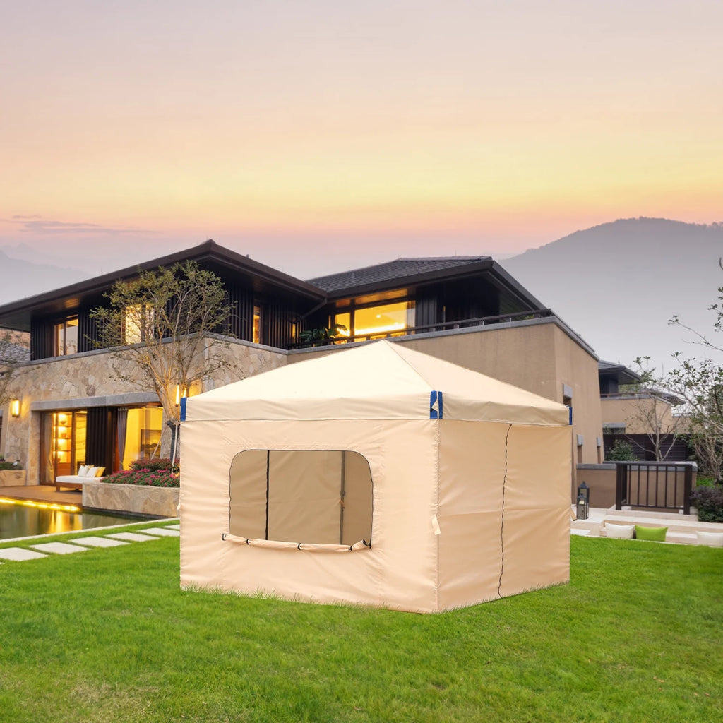 Aoodor Pop Up Canopy Tent with Removable Mesh Window Sidewalls, Portable Instant Shade Canopy with Roller Bag