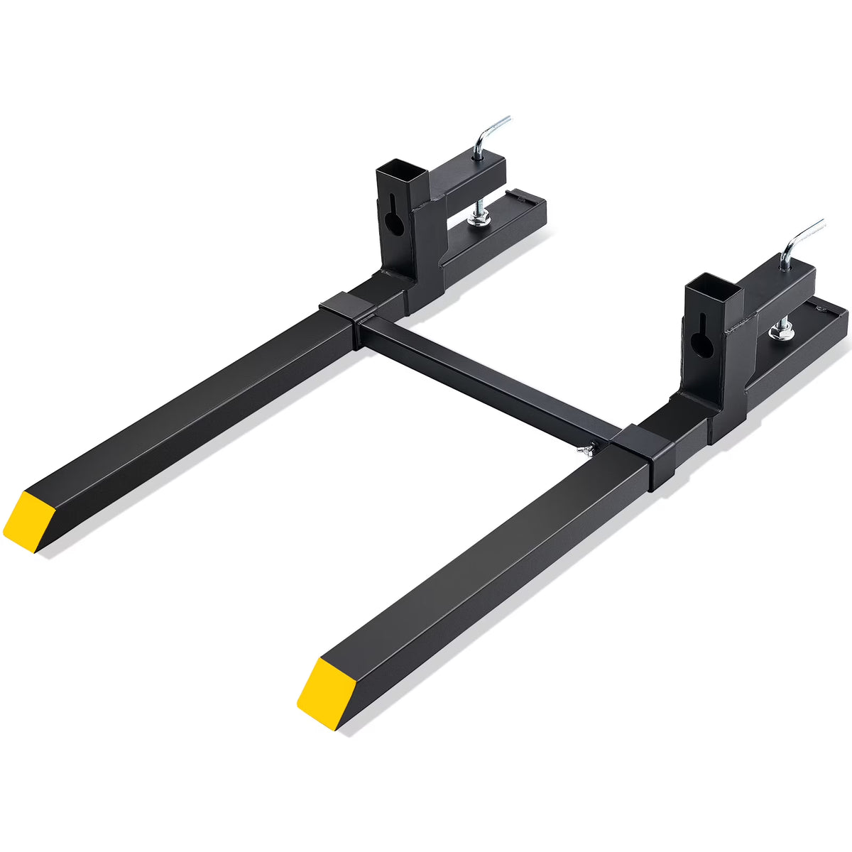 BENTISM Pallet Forks, 4000 lbs Clamp on Tractor Bucket Forks, 60" Total Length Heavy Duty Pallet Forks with Adjustable Stabilizer Bar