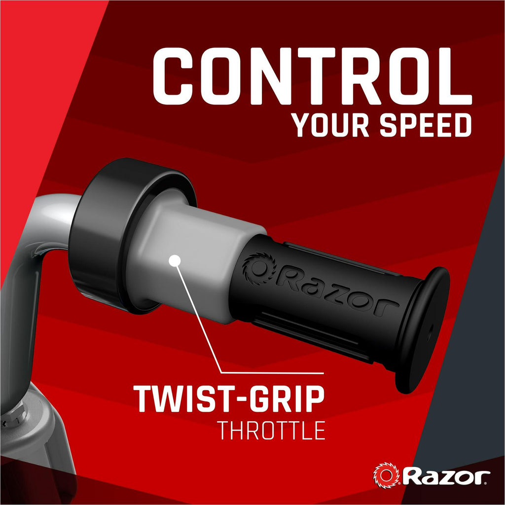 Razor Dirt Rocket MX350 - Black with Decals. up to 14 mph. 24V Electric Dirt Bike for Child 8+