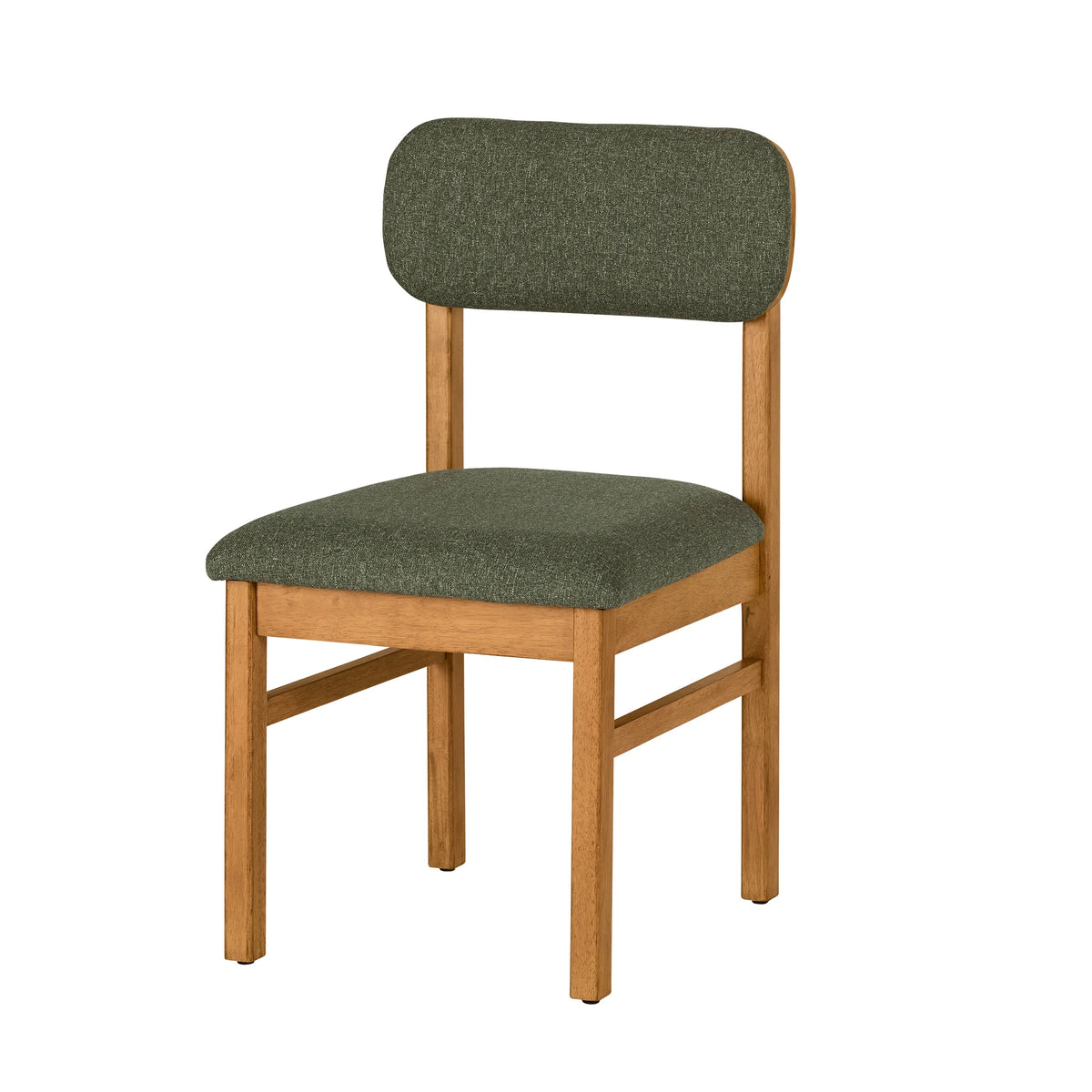 Better Homes & Gardens Juliet Dining Chairs 2 Pack, Light Honey Finish and Olive Green