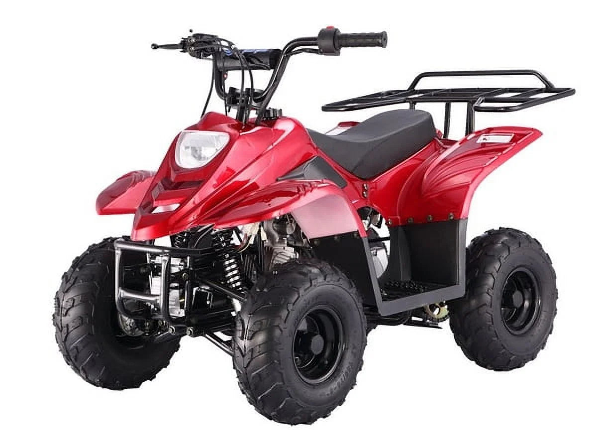 HHH Upgraded  110cc ATV Boulder Gas 110cc ATV Quads Youth ATV Quad ATVs Fully Automatic Children 4 Wheeler  ( Black color  )
