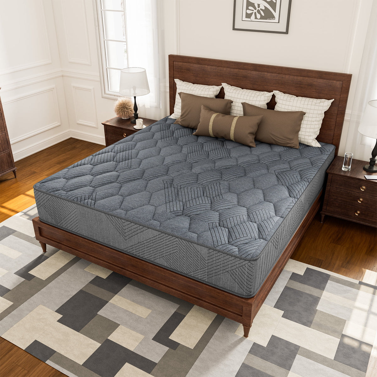 Babo Care Queen Hybrid Mattress, 12 inch Cooling-Gel Memory Foam and Individually Pocket Innerspring Mattress, CertiPUR-US Certified,Queen Size Mattress