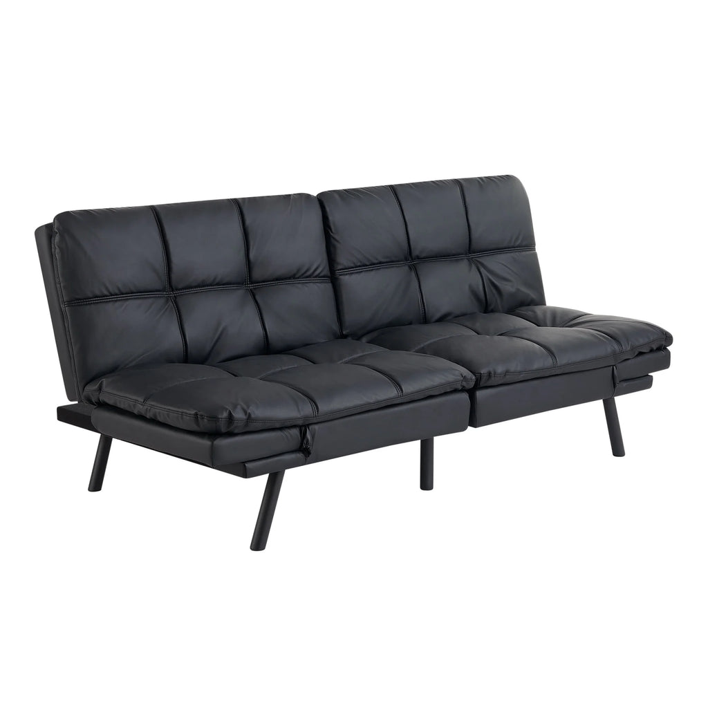 Mainstays Memory Foam Futon with 72",Black