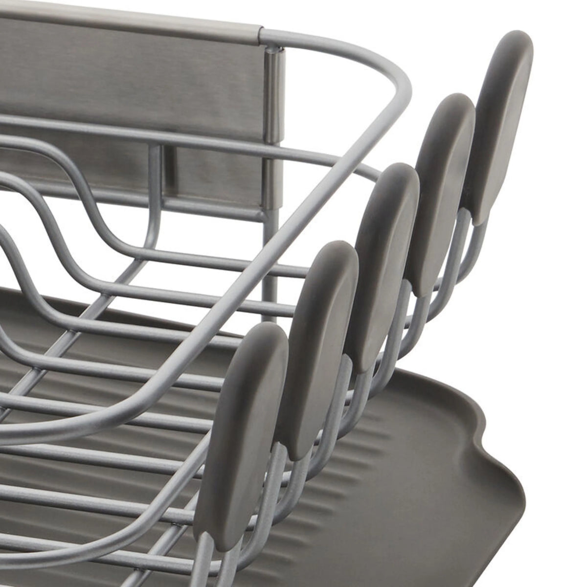 Kitchenaid Stainless Steel Wrap Compact Dish Rack in Satin Gray