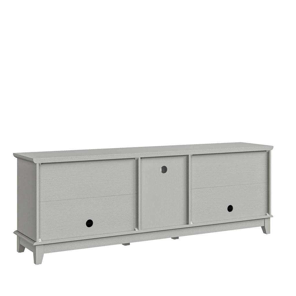 FESTIVO Rustic 72-Inch TV Stand with Adjustable Shelves, Hidden Storage - 72" in Width Light Grey
